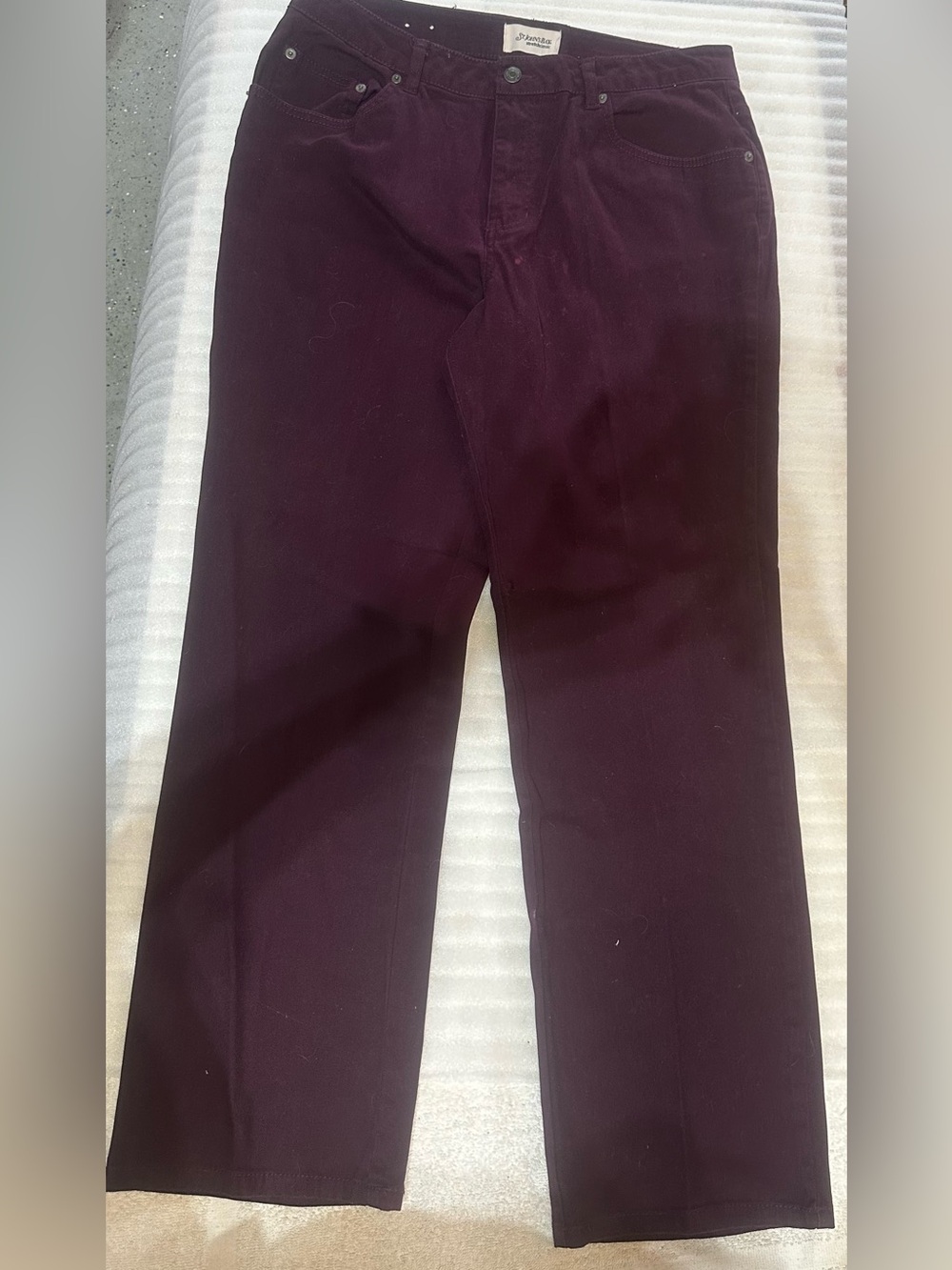 St. John's Bay Stretch Classic Pants in Plum